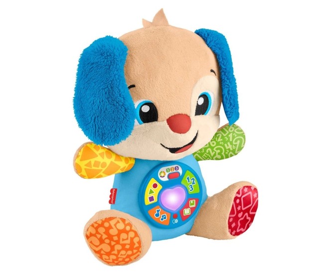 Fisher price catel interactiv cu urechi albastre rade si invata