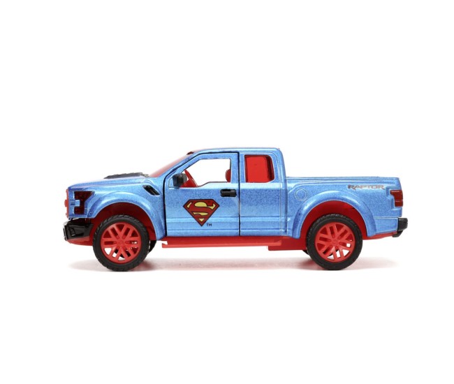 Jada dc set figurina metalica superman si masinuta 2017 ford f 150 raptor scara 1:32