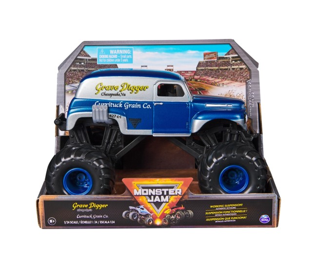 Monster jam masinuta metalica grave digger scara 1:24 Monster jam masinuta metalica grave digger scara 1:24