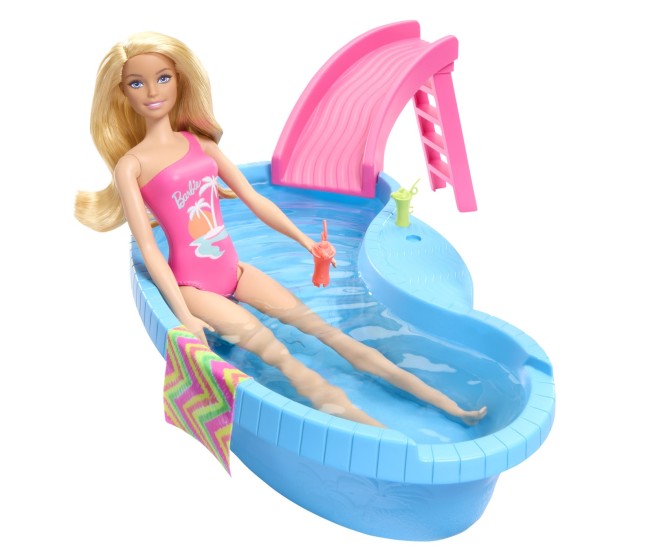 Barbie set papusa barbie blonda si piscina Barbie set papusa barbie blonda si piscina