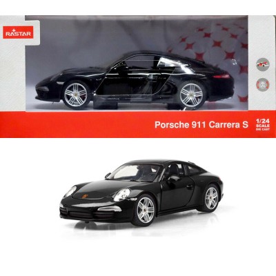 Masinuta metalica porsche 911 negru scara 1 la 24