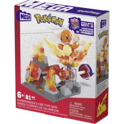Pokemon mega set de constructie roata de foc a lui charmander