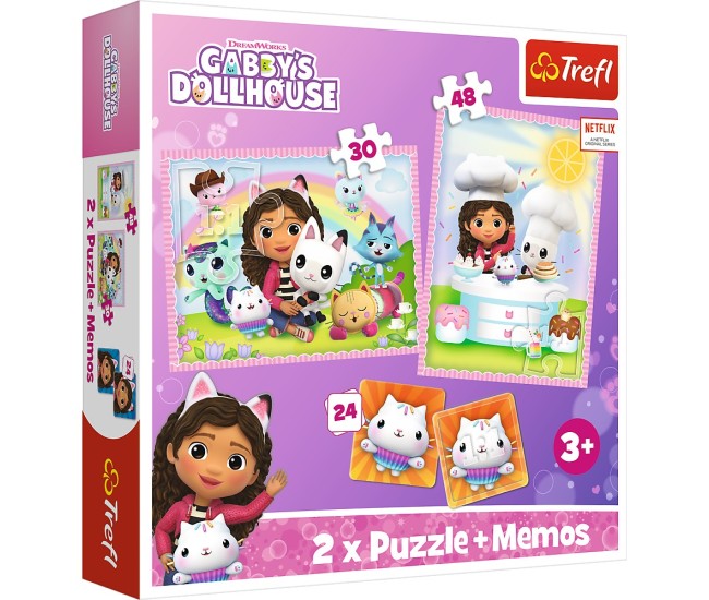Puzzle trefl 2in1 memo gabbys dollhouse gabi si prietenii ei Puzzle trefl 2in1 memo gabbys dollhouse gabi si prietenii ei