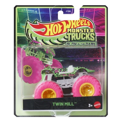 Hot wheels monster truck glow in the dark masinuta twin mill scara 1 la 64 Hot wheels monster truck glow in the dark masinuta twin mill scara 1 la 64