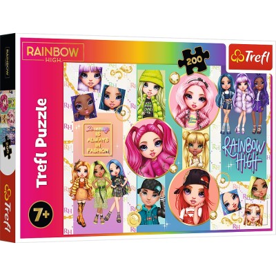 Puzzle trefl 200 rainbowhigh papusile Puzzle trefl 200 rainbowhigh papusile