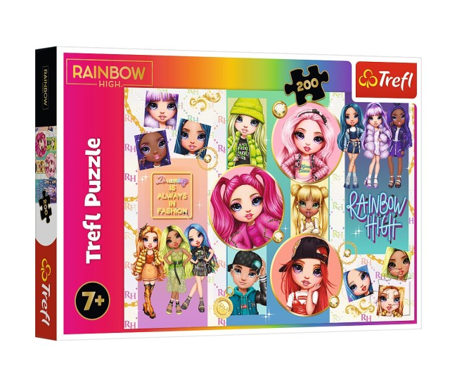 Puzzle trefl 200 rainbowhigh papusile Puzzle trefl 200 rainbowhigh papusile