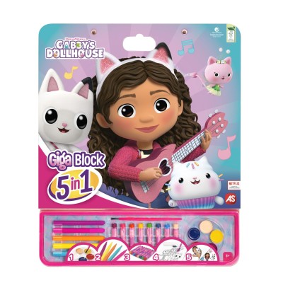 Set pentru desen giga block 5 in 1 gabby dollhouse