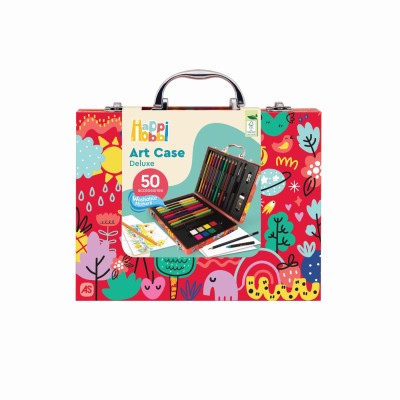 Happi hobbi art case set de desen deluxe cu 50 de accesorii lumea mea