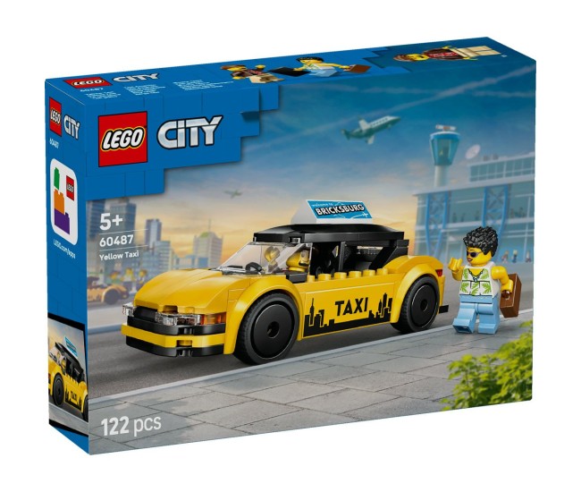 Lego city taxi galben 60487 Lego city taxi galben 60487