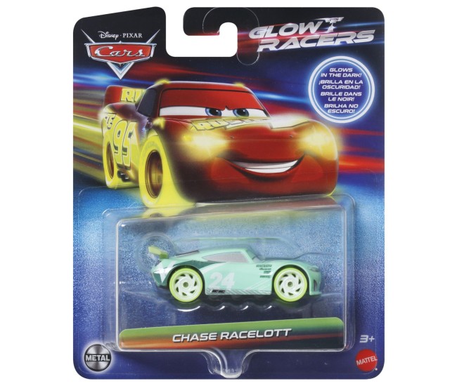Cars glow racers masinuta metalica chase racelott 1:55 Cars glow racers masinuta metalica chase racelott 1:55