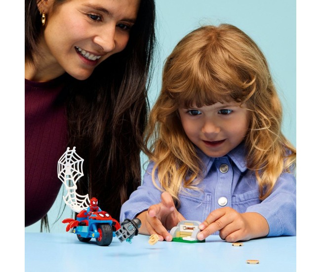 Lego marvel spidey pe motocicleta vs rhino 11206