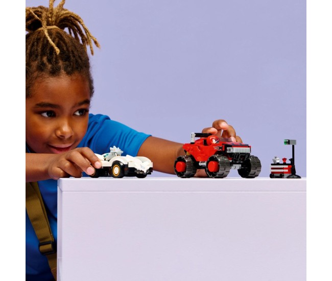 Lego sonic masina lui silver vs camionul gigant al lui knuckles 77118