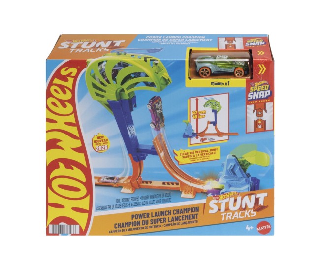 Hot wheels stunt tracks pista pentru cascadorii campionul lansarii puternice cu masinuta inclusa