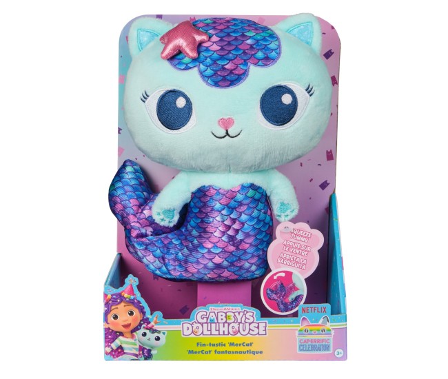 Gabbys dollhouse jucarie de plus pisirena fintastic 25cm Gabbys dollhouse jucarie de plus pisirena fintastic 25cm