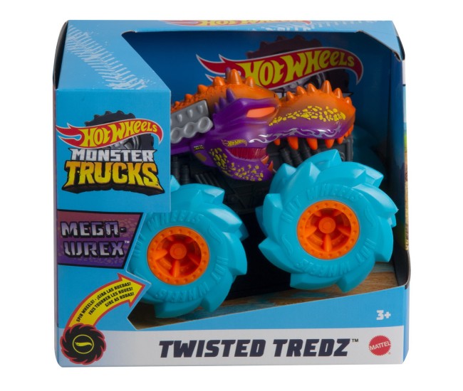 Hot wheels monster truck masinuta twister tredz mega wrex albastru scara 1:43 Hot wheels monster truck masinuta twister tredz mega wrex albastru scara 1:43