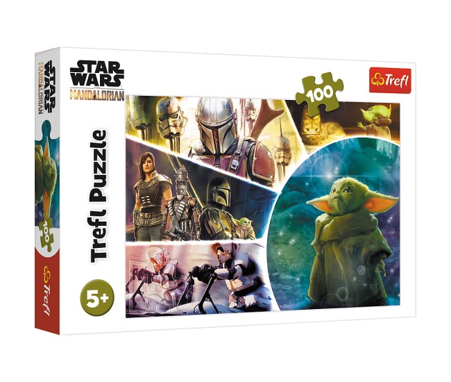 Puzzle trefl 100 starwars baby yoda madalorianul