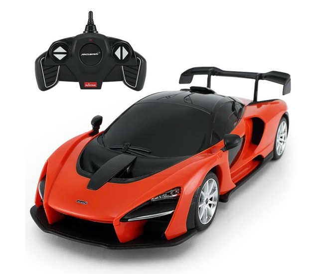Masina cu telecomanda mclaren senna portocaliu cu scara 1 la 18 Masina cu telecomanda mclaren senna portocaliu cu scara 1 la 18