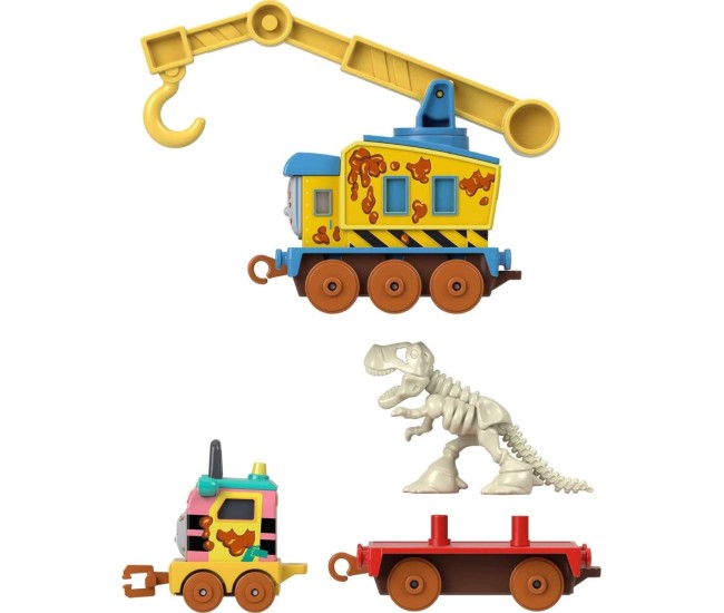 Thomas locomotiva cu vagon push along dino