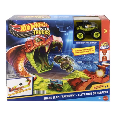 Hot wheels monster truck set de joaca pista invinge sarpele urias cu masinuta bone shaker inclusa Hot wheels monster truck set de joaca pista invinge sarpele urias cu masinuta bone shaker inclusa