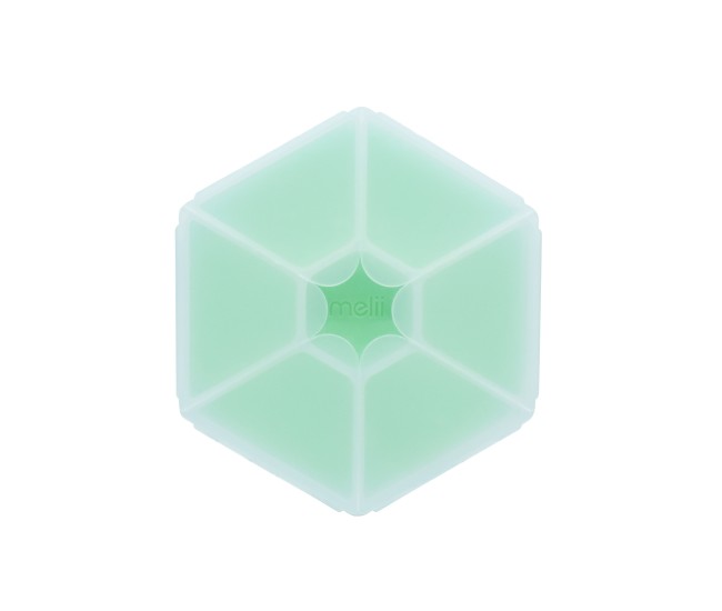 Cutie snack hexagon snackle 6 compartmente, melii, mint
