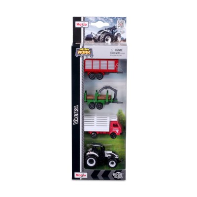 Maisto set 4 utiliaje agricole valtra