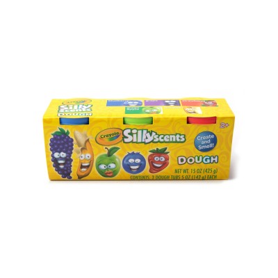 Crayola silly scent set 3 borcanase cu plastilina parfumata 142g