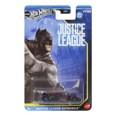 Hot wheels masina metalica tematica batman justice league batmobile scara 1 la 64