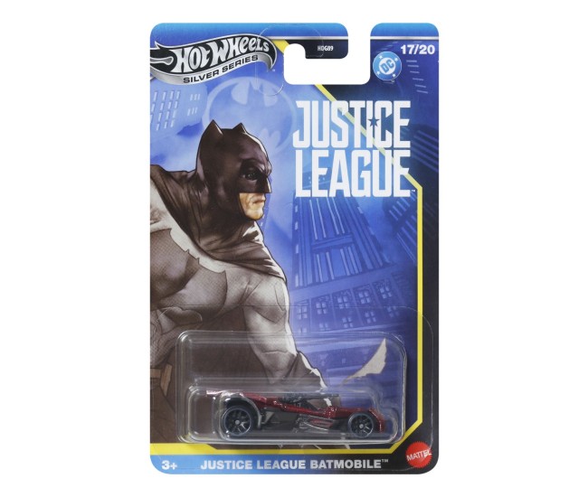 Hot wheels masina metalica tematica batman justice league batmobile scara 1 la 64 Hot wheels masina metalica tematica batman justice league batmobile scara 1 la 64