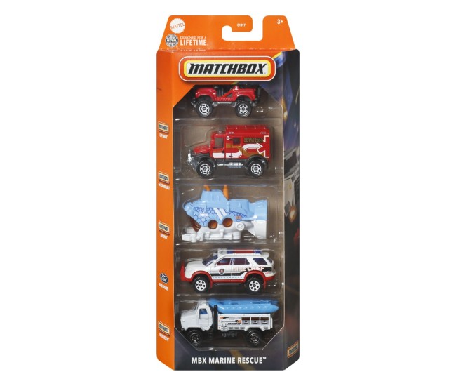 Matchbox set 5 masinute metalice mbx marine rescue scara 1:64 Matchbox set 5 masinute metalice mbx marine rescue scara 1:64