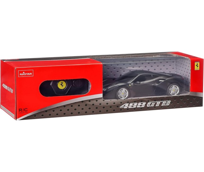 Masina cu telecomanda ferrari 488 gtb negru scara 1 la 24 Masina cu telecomanda ferrari 488 gtb negru scara 1 la 24