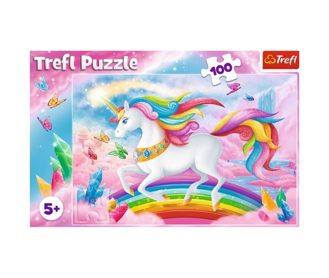 Puzzle trefl 100 lumea de cristal a unicornilor Puzzle trefl 100 lumea de cristal a unicornilor
