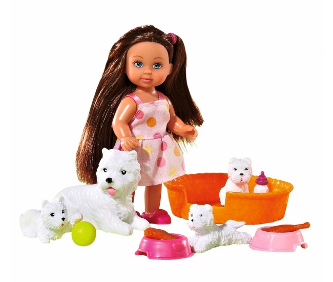 Set evi cu patru catelusi Set evi cu patru catelusi