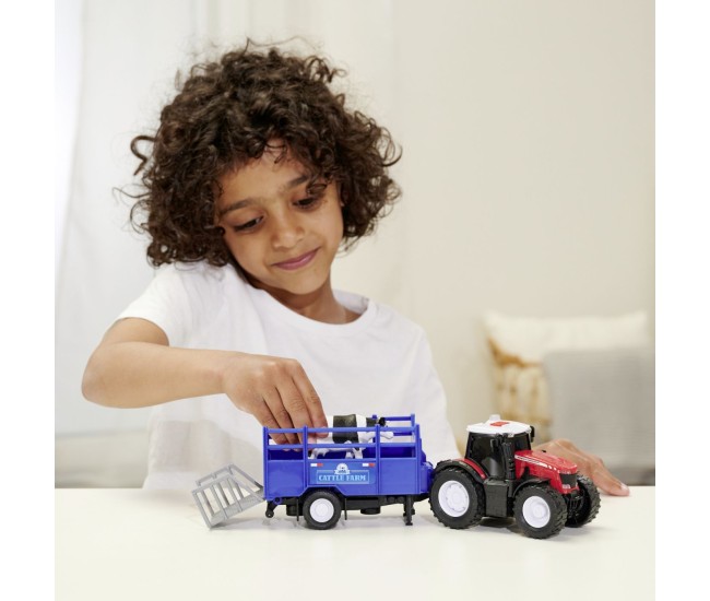 Dickie massey ferguson tractor si remorca cu sunete si lumini Dickie massey ferguson tractor si remorca cu sunete si lumini