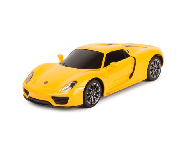 Masina cu telecomanda porsche 918 spyder galben cu scara 1 la 24 Masina cu telecomanda porsche 918 spyder galben cu scara 1 la 24