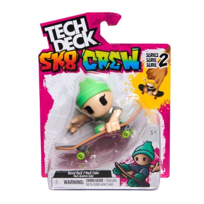 Tech dech sk8 crew pachet placa si figurina 9.6cm sapca verde