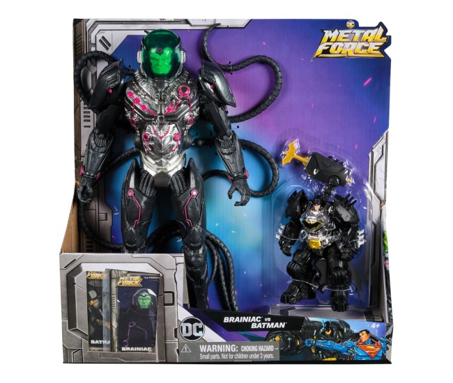 Dc metal force set figurine de actiune brainiac vs batman Dc metal force set figurine de actiune brainiac vs batman