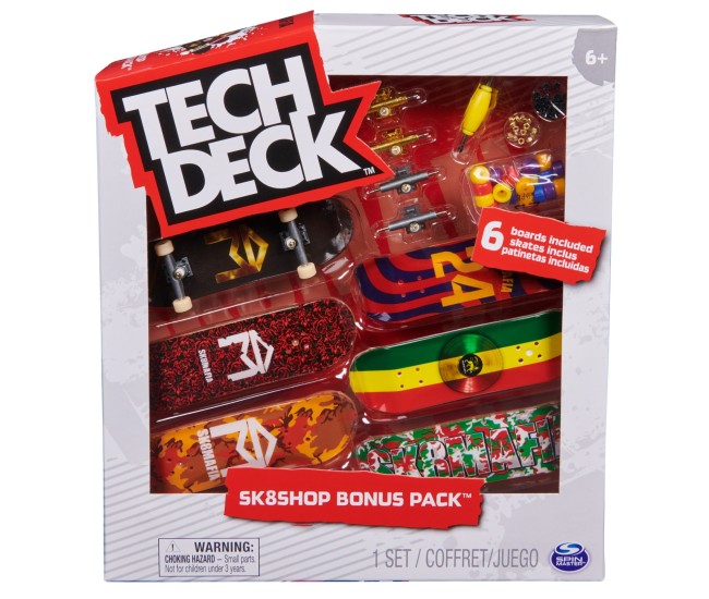 Tech deck pachet 6 piese cu accesorii fingerboard sk8mafia Tech deck pachet 6 piese cu accesorii fingerboard sk8mafia