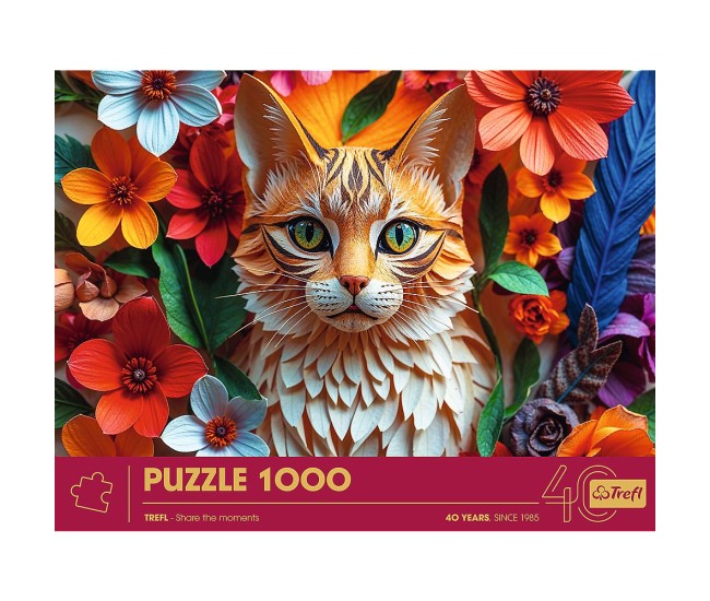 Puzzle trefl 1000 editia aniversara 40 de ani 3d pisica Puzzle trefl 1000 editia aniversara 40 de ani 3d pisica