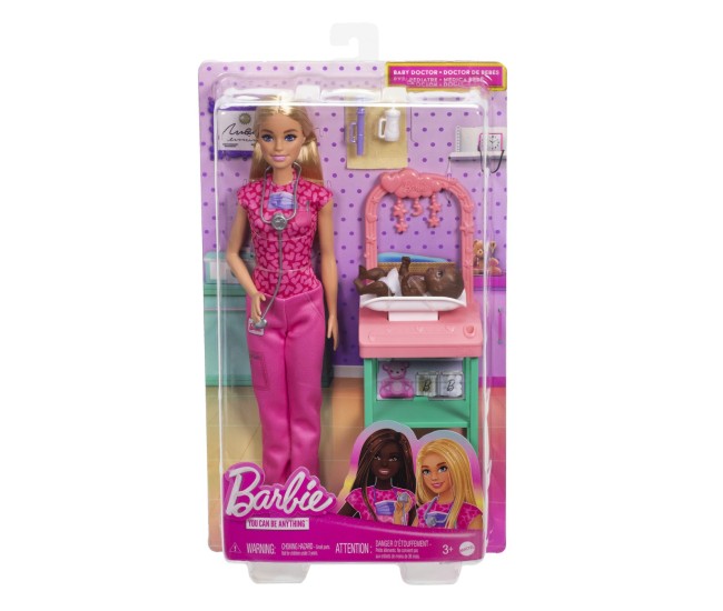 Barbie cariere set mobilier cu papusa doctor pediatru blonda Barbie cariere set mobilier cu papusa doctor pediatru blonda