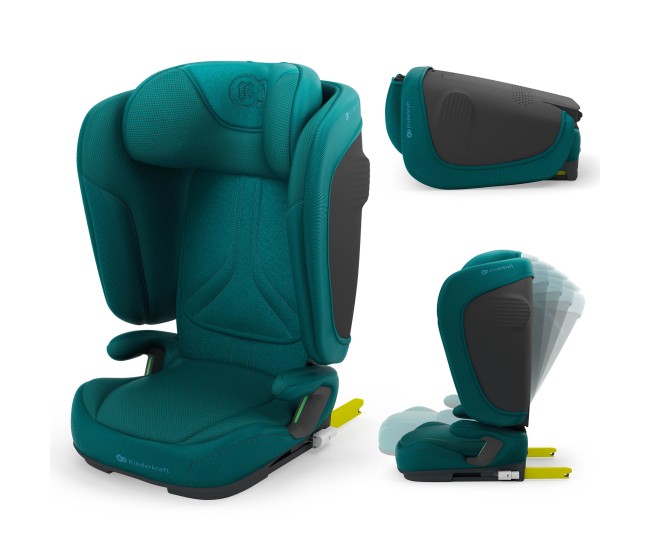 Scaun auto kinderkraft unity2 100-150 cm, green Scaun auto kinderkraft unity2 100-150 cm, green