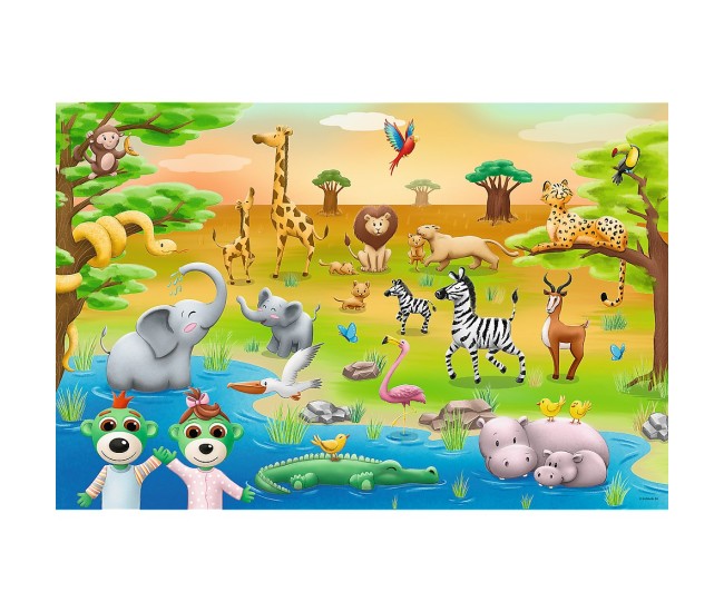 Puzzle trefl 24 maxi babies and the bear safari Puzzle trefl 24 maxi babies and the bear safari