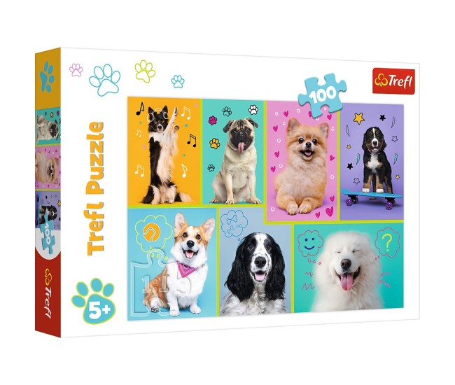 Puzzle trefl 100 in lumea cateilor Puzzle trefl 100 in lumea cateilor