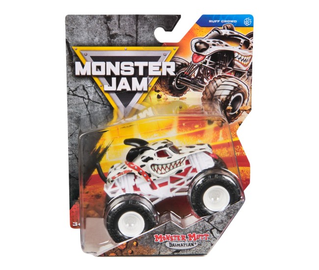 Monster jam ruff crowd masinuta metalica monster mutt dalamtian scara 1 la 64