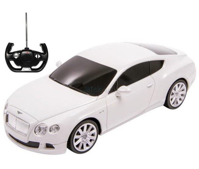 Masina cu telecomanda bentley continental gt alb cu scara 1 la 24