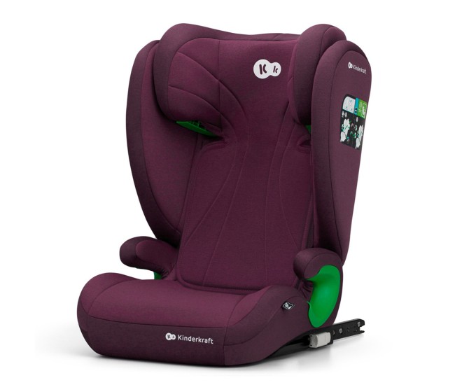Scaun auto kinderkraft junior fix2, i-size 100-150 cm, cherry red