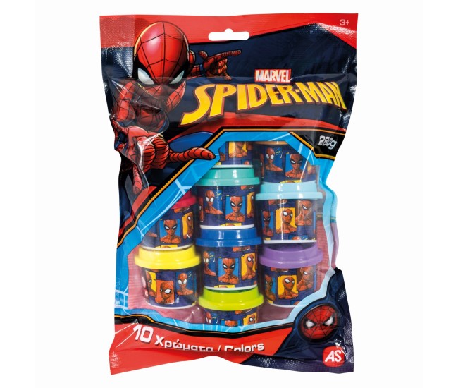 Set 10 borcanase de plastilina spiderman in punga de plastic Set 10 borcanase de plastilina spiderman in punga de plastic