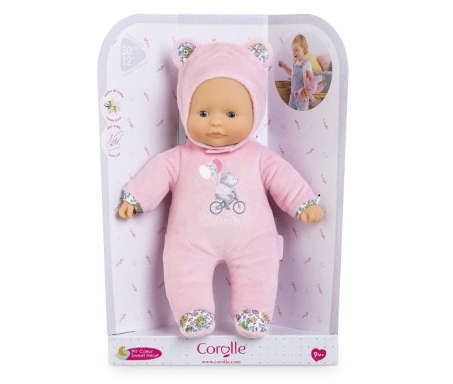 Corolle mdc bebelus sweet heart ursulet roz 30cm Corolle mdc bebelus sweet heart ursulet roz 30cm