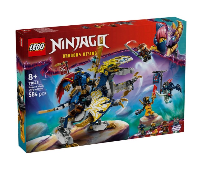 Lego ninjago robotul calaret de dragon a lui rogue 71843
