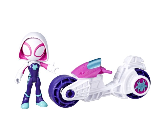Spidey prietenii extraordinari set motocicleta si figurina ghost spider 10cm Spidey prietenii extraordinari set motocicleta si figurina ghost spider 10cm