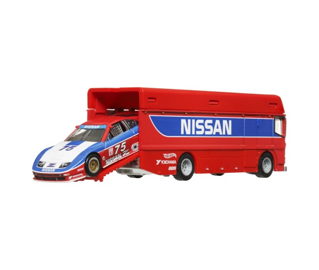 Hot wheels transportator euro hauler cu masinuta nissan 300 zx gts scara 1:64 Hot wheels transportator euro hauler cu masinuta nissan 300 zx gts scara 1:64